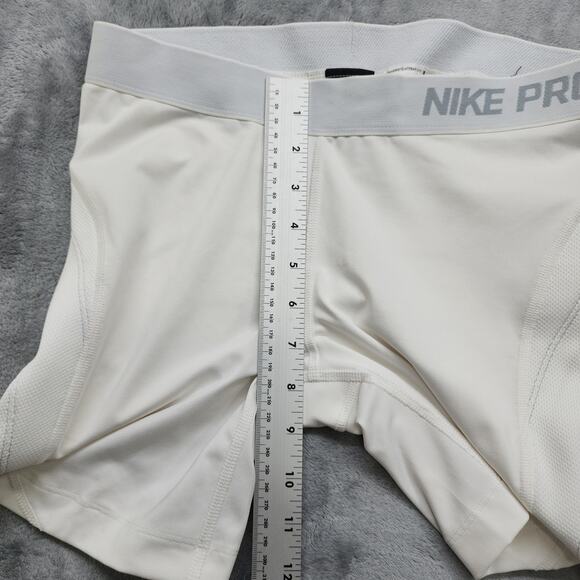 Nike Pro Shorts Womens M White Softball Sliding Shorts Padded Pull On Stretch - Picture 9 of 12